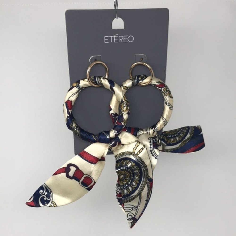 Etereo Scarf-Detail Hoop Earrings